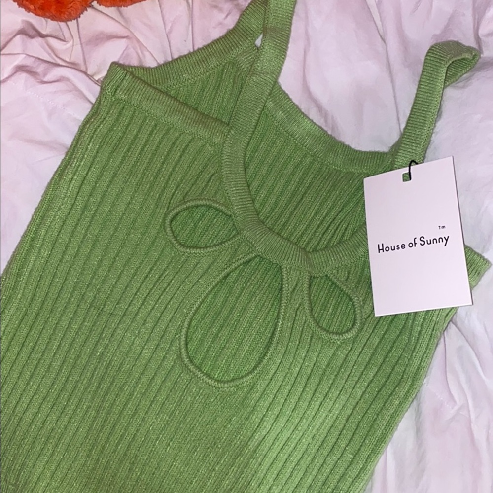 [house of sunny] green Peggy vest tank size small - Picture 5 of 5
